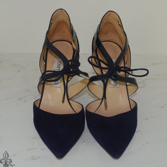 💙Jimmy Choo Navy Vanessa Heels💙 - Picture 3 of 13